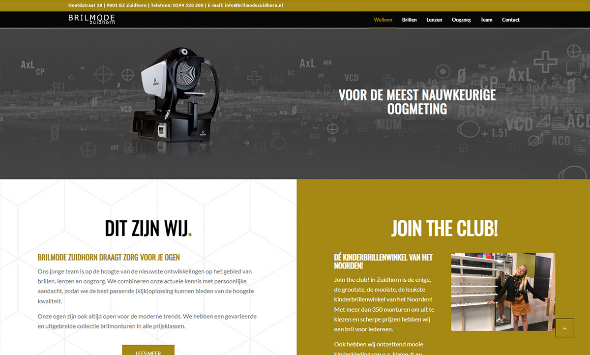 screenshot website Brilmode Zuidhorn opticien-screenshot-2