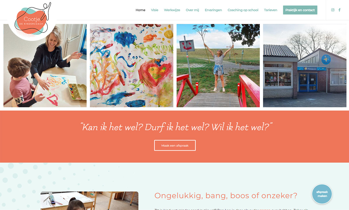 screenshot website Cootje de Kindercoach cootje-de-kindercoach-screenshot-1