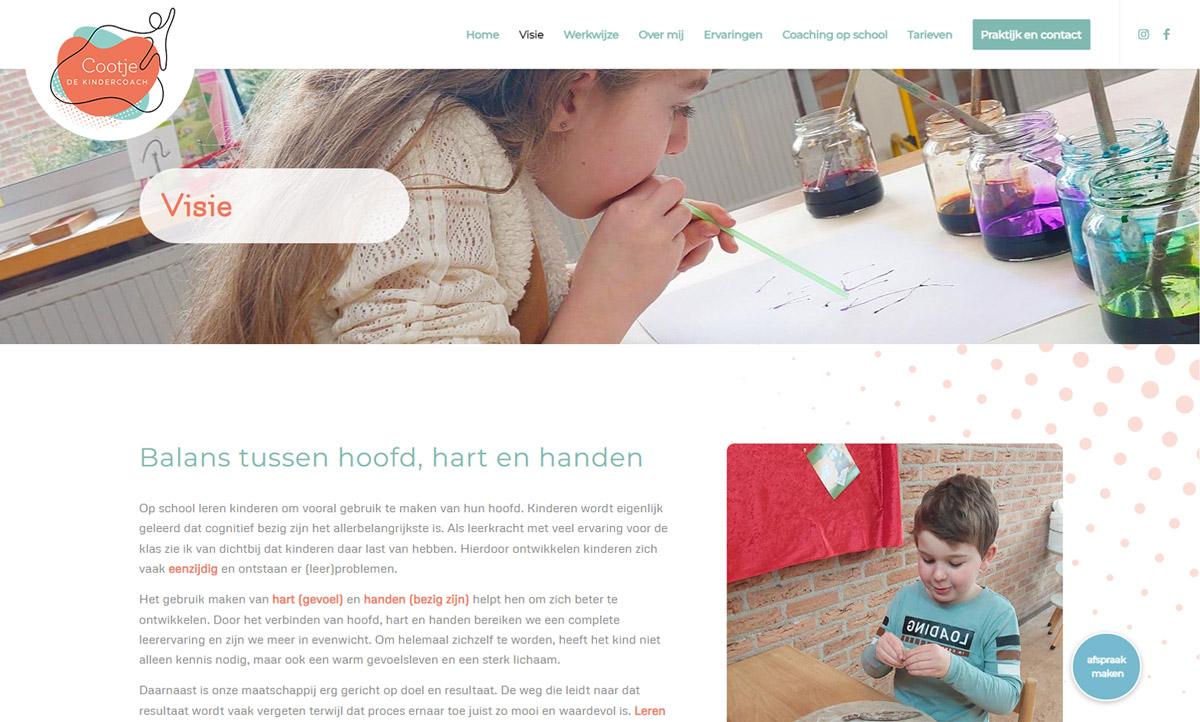 screenshot website Cootje de Kindercoach cootje-screenshot-4