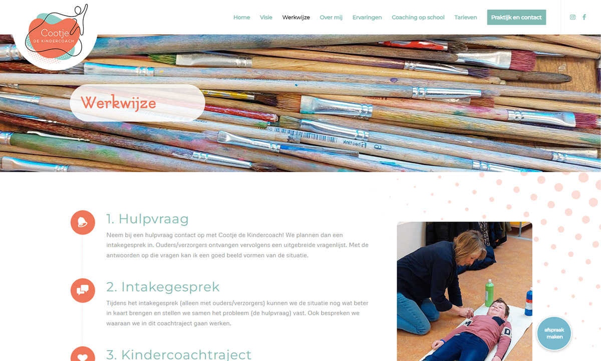 screenshot website Cootje de Kindercoach cootje-screenshot-6