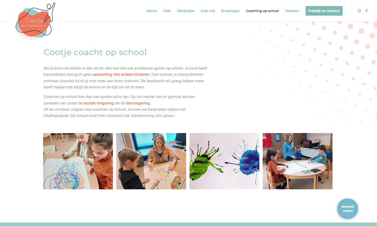 screenshot website Cootje de Kindercoach cootje-screenshot-7