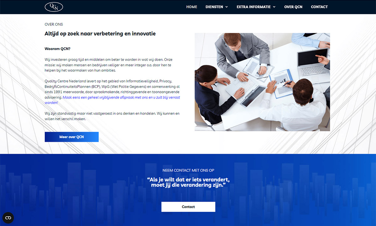 screenshot website QCN