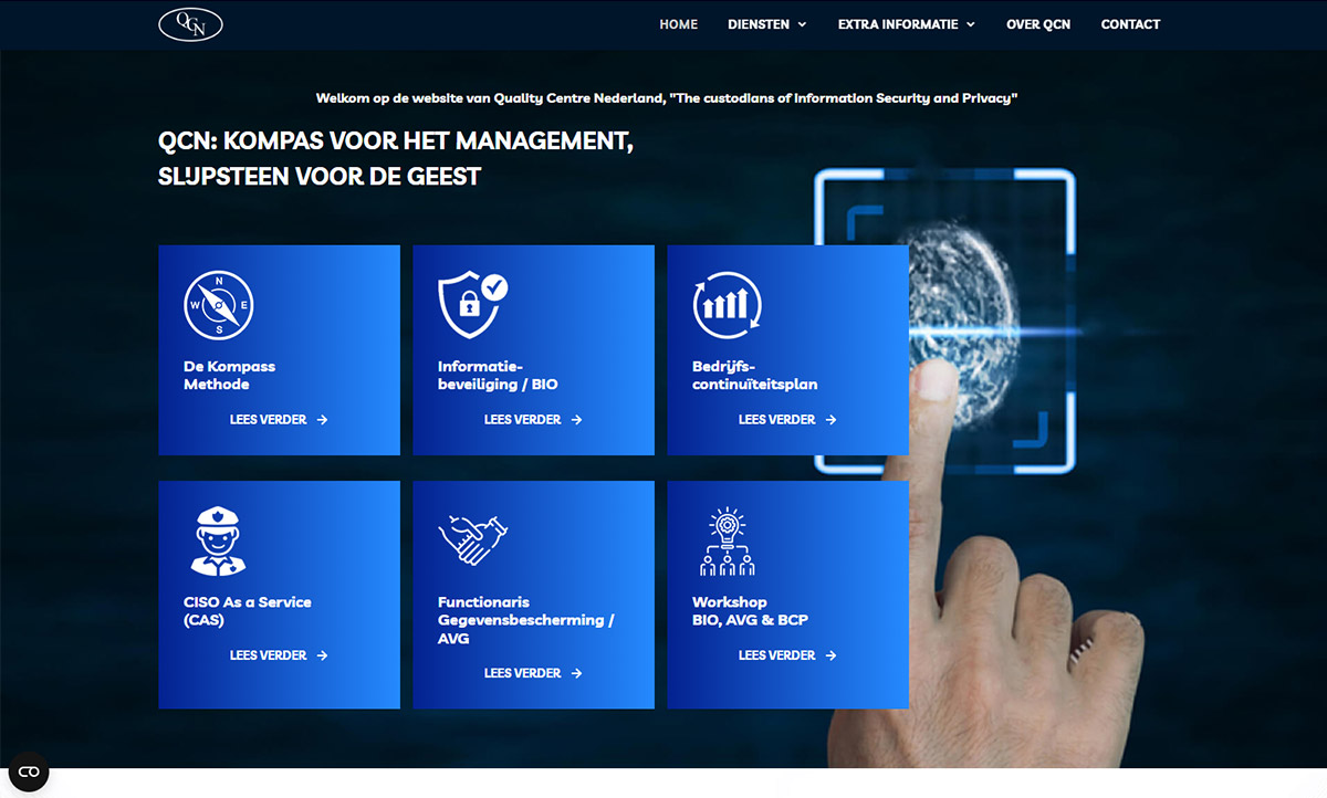 screenshot website QCN