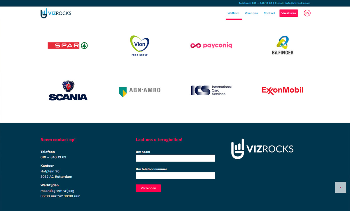 screenshot website VizRocks