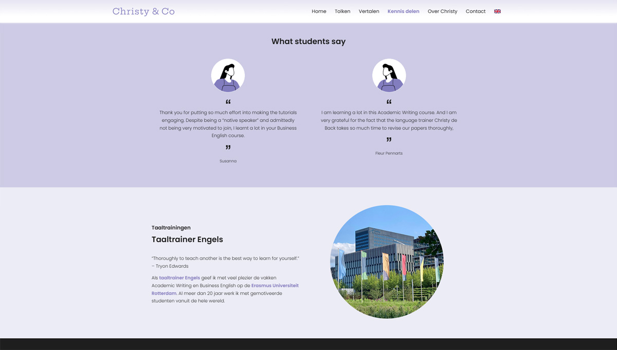 screenshot website Christy & Co screenshot website Christy & Co