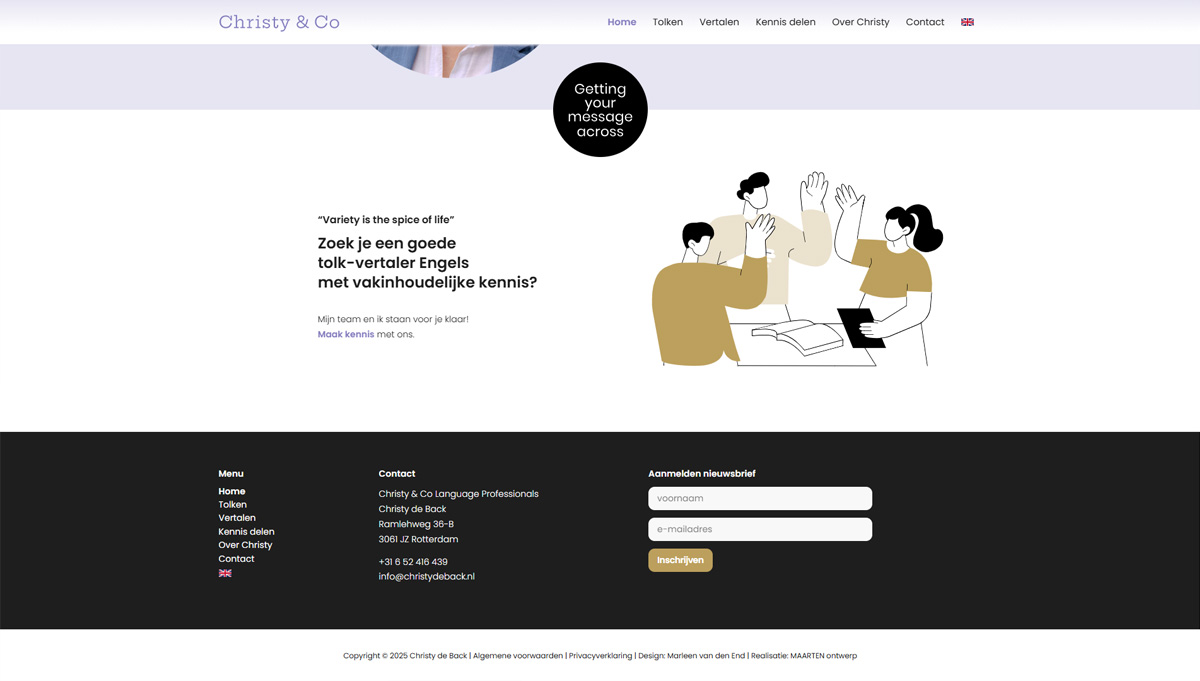 screenshot website Christy & Co screenshot website Christy & Co
