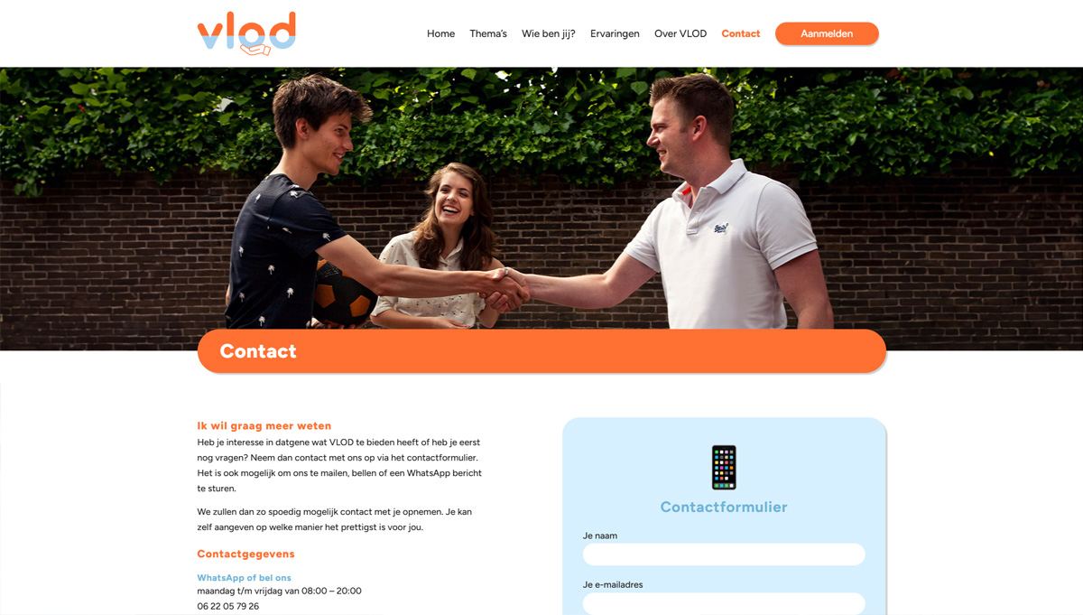 screenshot website VLOD screenshot website VLOD