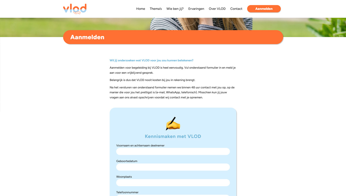 screenshot website VLOD screenshot website VLOD