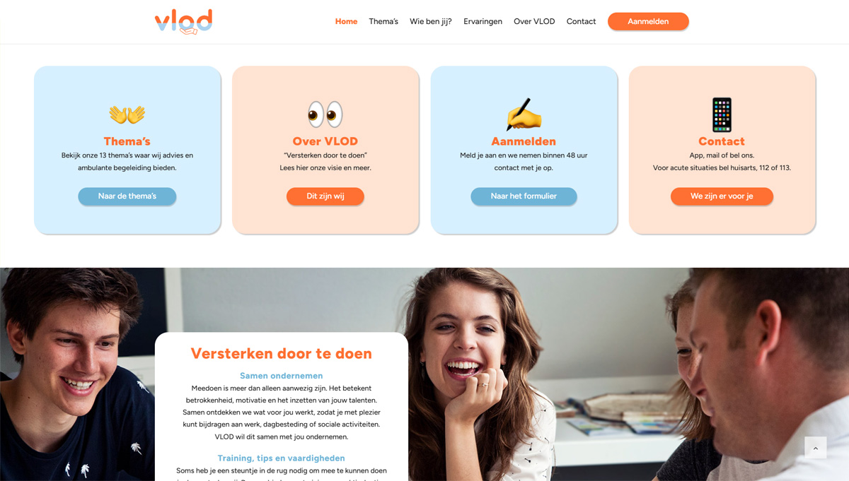 screenshot website VLOD